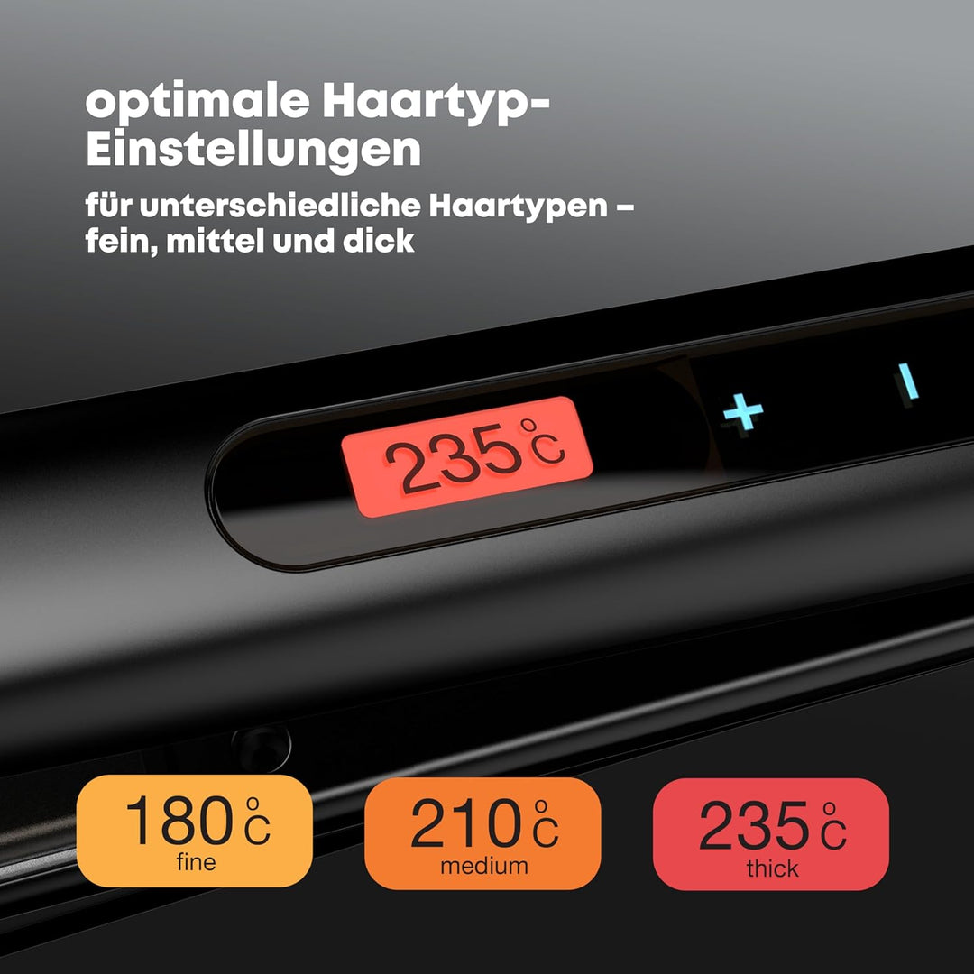 Revamp Progloss Touch Digital Keramik Glätteisen, für professionelles Glätten und Locken, mit optima