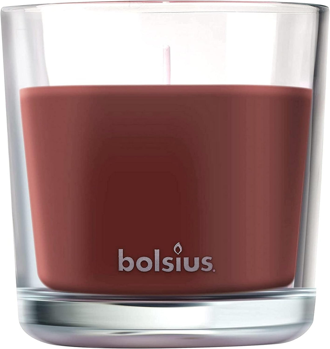 4 Bolsius True Scents Duftgläser Gross 95x95 mm Duftkerzen Kerzenglas - Oud Wood
