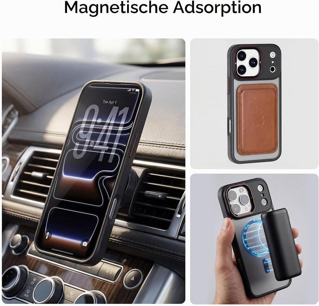 Magnetischer UV-Filter für iPhone 17 Pro mit Hülle | MagSafe Kompatibel | Schnellwechsel für CPL/ND/