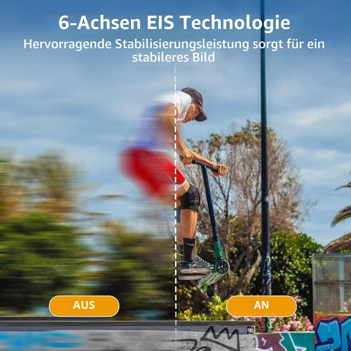 Apexcam M90 Action Cam 4K60FPS 64MP WLAN EIS Bildstabilisierung Sportkamera mit Touchscreen Unterwas