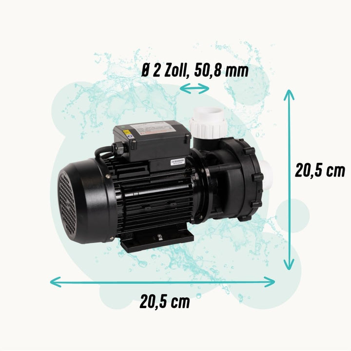 LIVIN' LX LP250 Jet poolpumpen - Whirlpool Filterpumpe 1,85 kW / 2,5 HP & 600 L/Min Poolpumpe über d
