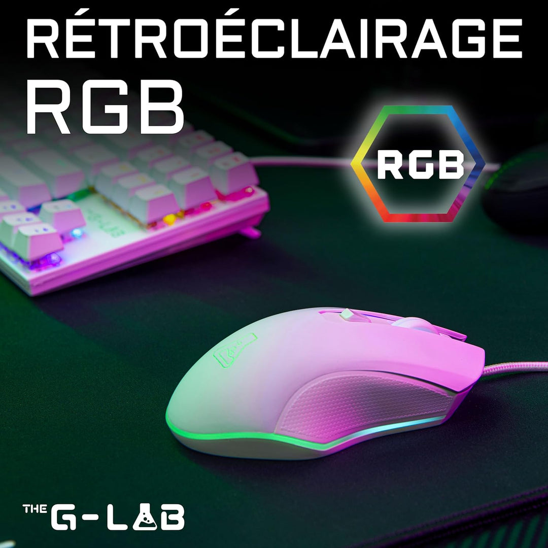 The G-Lab Combo Mercury – Set mit mechanischer Gaming-Tastatur und Maus, programmierbar, mechanisch,