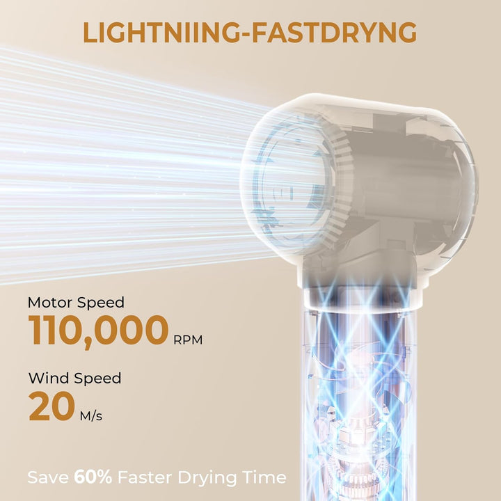Hair Styler Set 6 In 1 Hairstyler, Airstyler mit 110000 U/MIN Warmluftbürste, Rundbürstenföhn, Haart