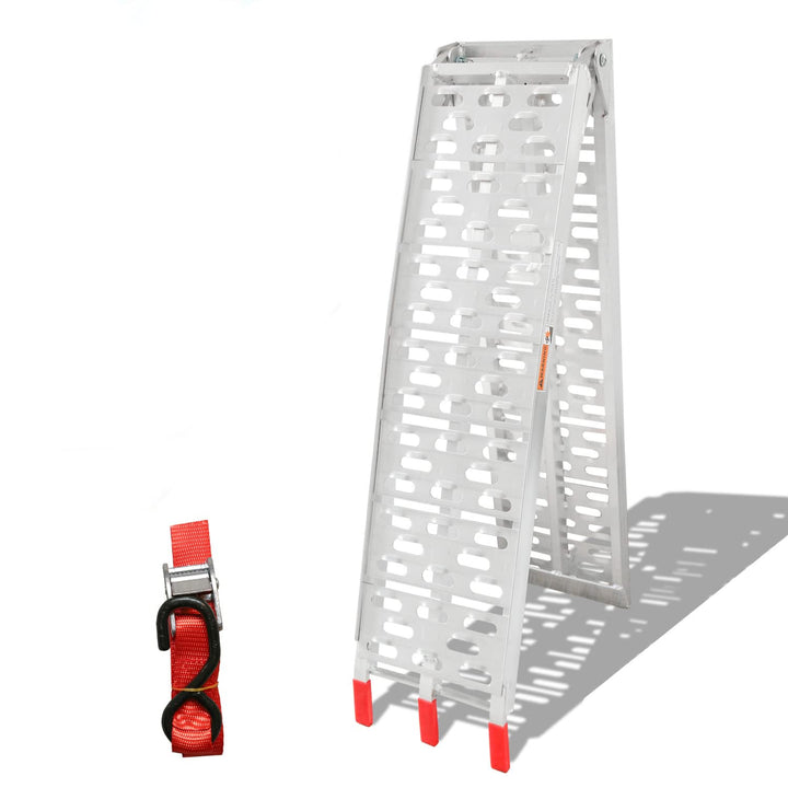 Herrselsam Auffahrrampe Faltbare ALU Rampen klappbar 226×28cm Laderampen 340 kg Traglast rutschfest