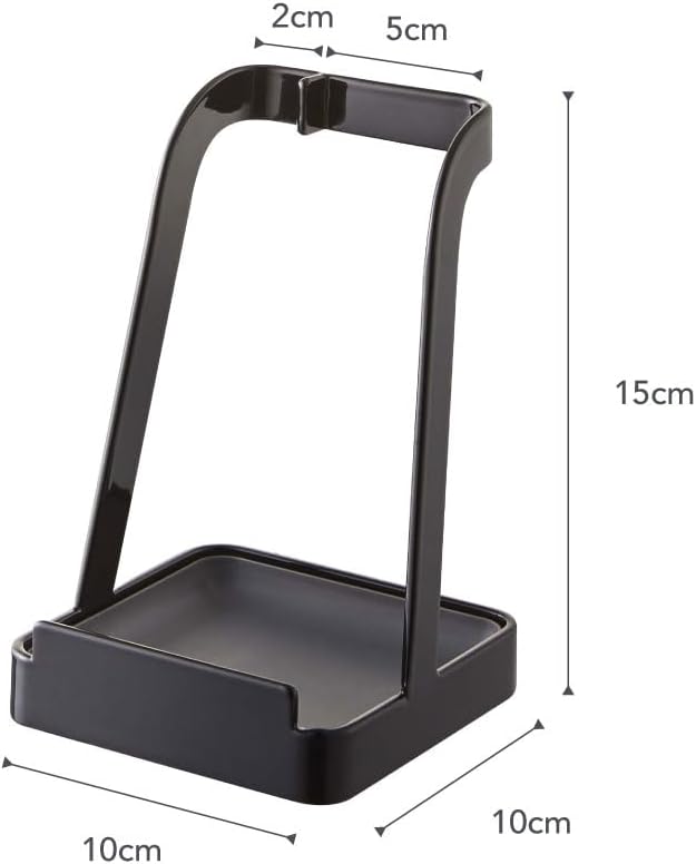 YAMAZAKI Home 2249 Tower Ständer für Schöpflöffel, Topfdeckel, Küchenutensilien, Schwarz 2248-P Schw