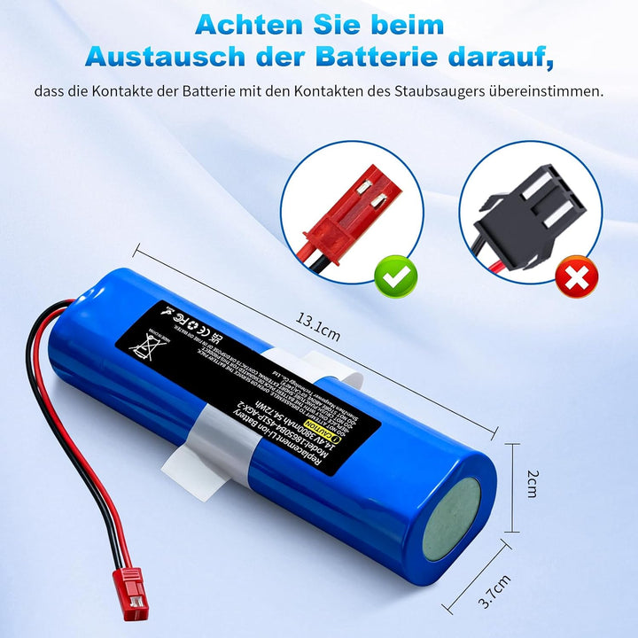 3800mAh Li-ion Akku, Ersatzakku für iLife Zaco V5s Pro,V5x,V4,V3s Pro,V8s,V50,V80,V85 Home Cleaner H