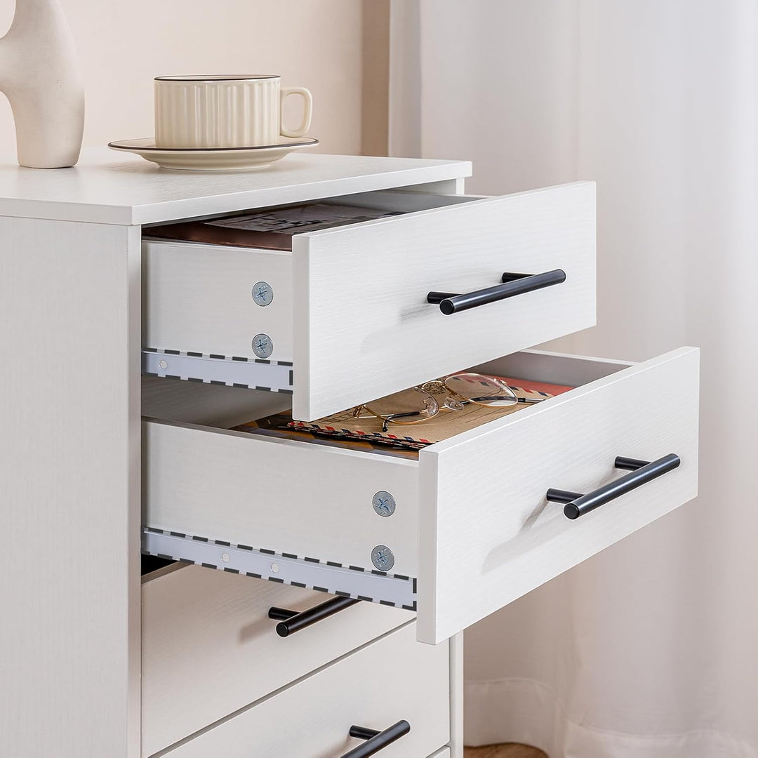 HOOBRO Rollcontainer mit 7 Schubladen, Aktenschrank, Holz Büroschrank, Büromöbel mit Schubladen, Auf