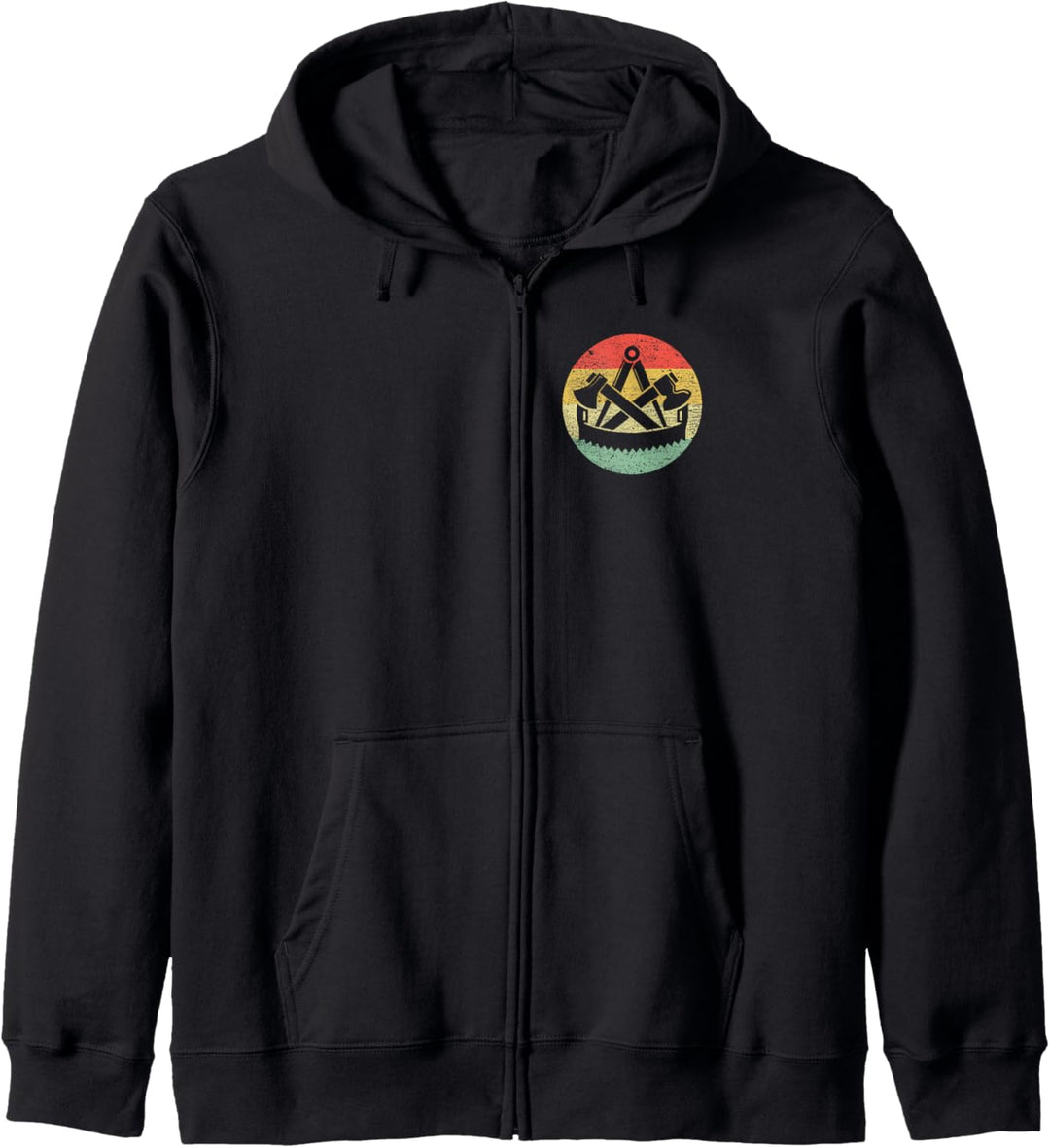 Vintage Zimmermann Zimmerer Zunftwappen Zunftzeichen Kapuzenjacke