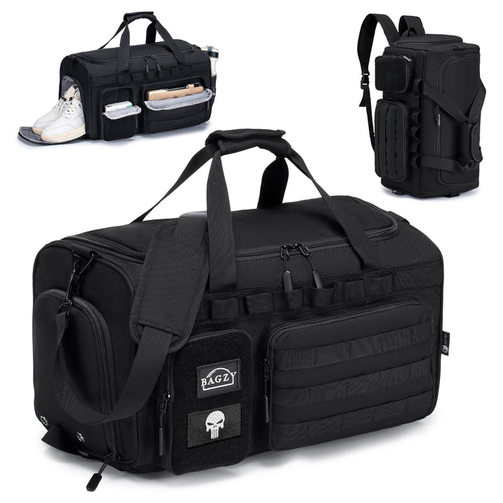 BAGZY Arbeitstasche Herren 40L Taktische Reisetasche Sporttasche mit Rucksackfunktion Einsatztasche