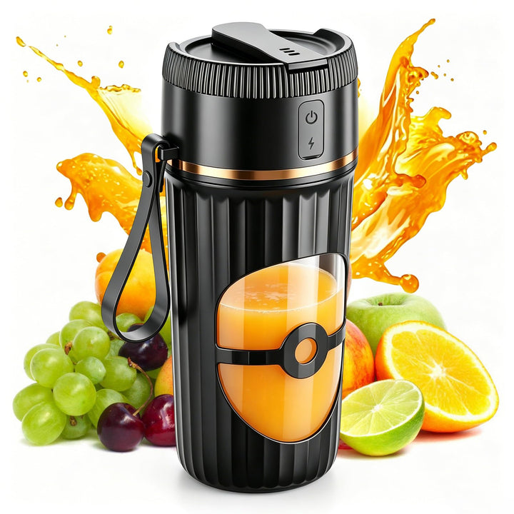 Tragbarer Mixer, Smoothie Maker, 400ml Kleiner Mixer mit 10 Edelstahl Klingen & USB Wiederaufladbare