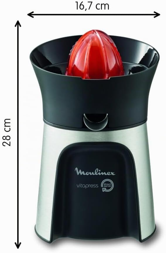 Moulinex PC603D10 Elektrischer Entsafter mit Direktserviersystem | Inklusive 3 Presskegel | Automati