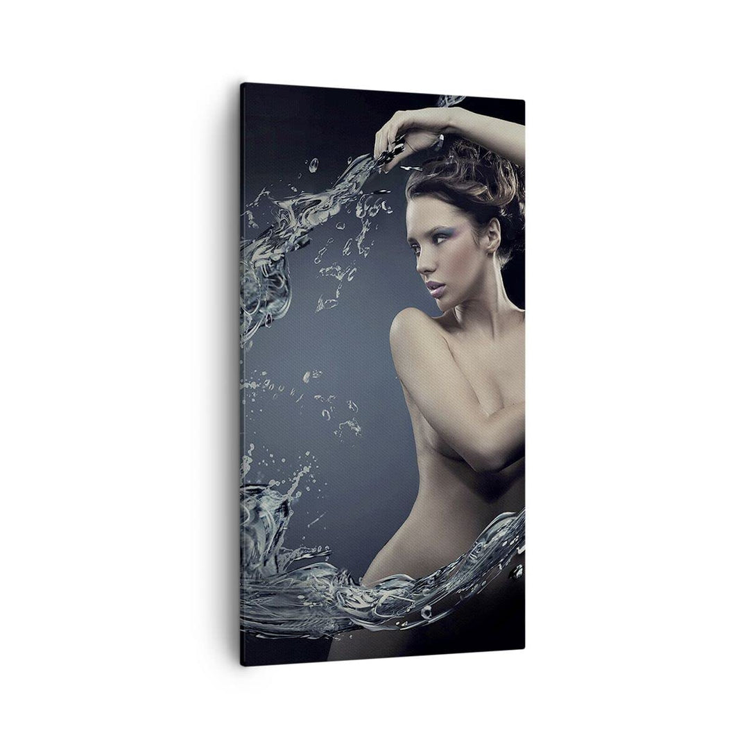 Bilder auf Leinwand 55x100cm Leinwandbild mit Rahmen Weiblich modell posieren schön Gross Wanddeko B