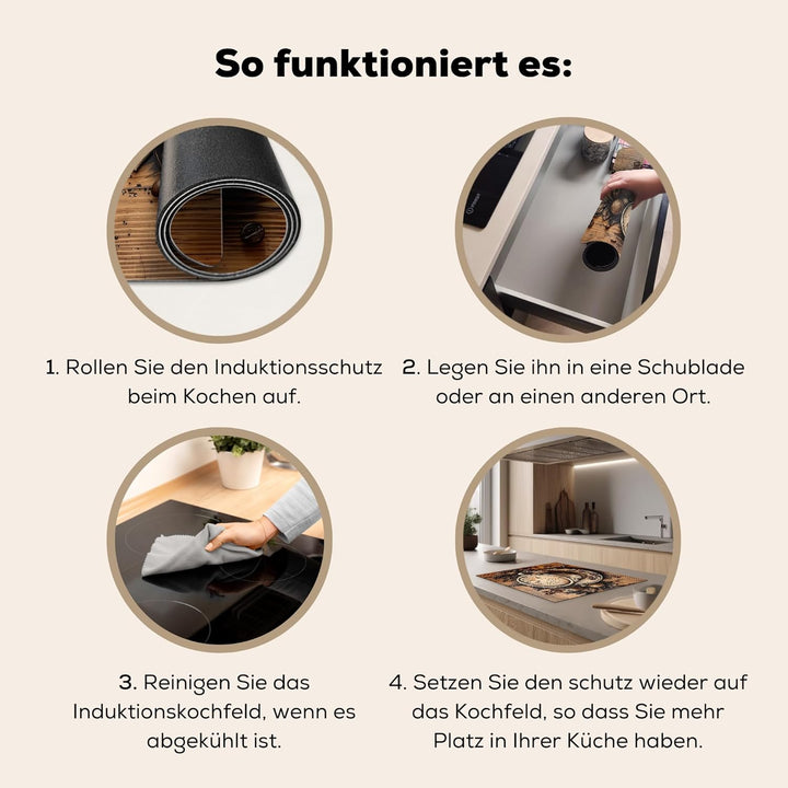 Herdabdeckplatte 70x52 cm Einteilig Küche Herdabdeckung Induktionsfeld Ceranfeld Herdabdeckplatten V