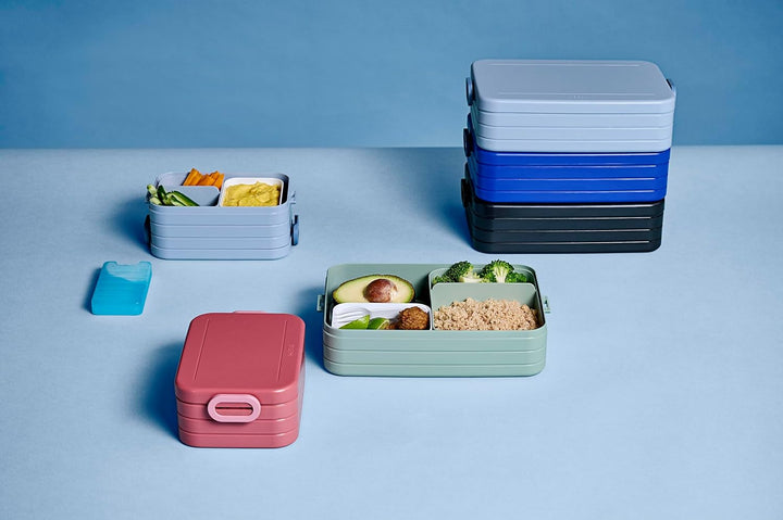 Mepal Bento Brotdose Midi Take A Break - Brotdose mit Bento Box - Für 2 Sandwiches oder 4 Brotscheib