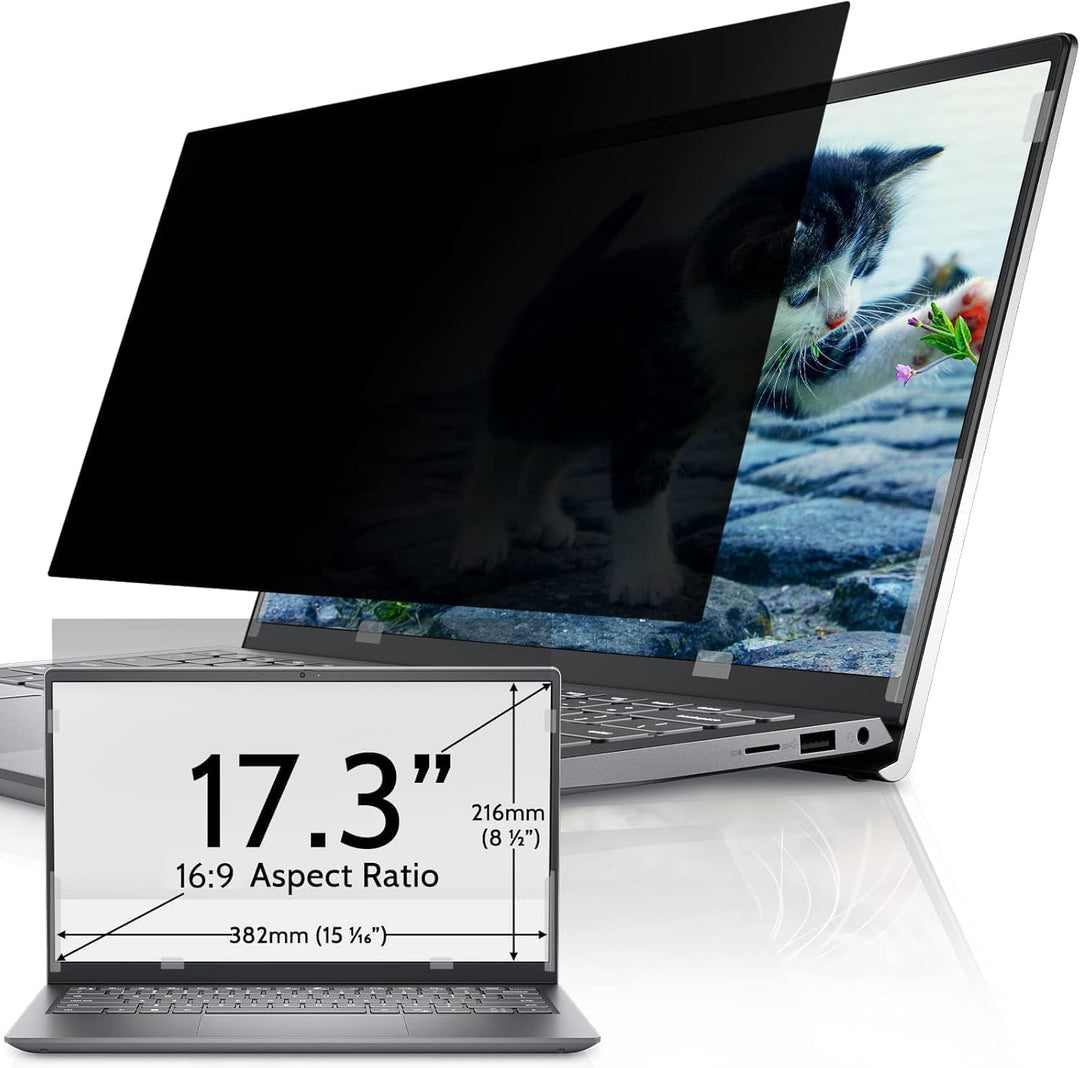 IPROKKO Laptop Sichtschutzfolie 17.3 Zoll, Abnehmbarer Sichtschutz Seitenverhältnis 16:9 Anti Blauli