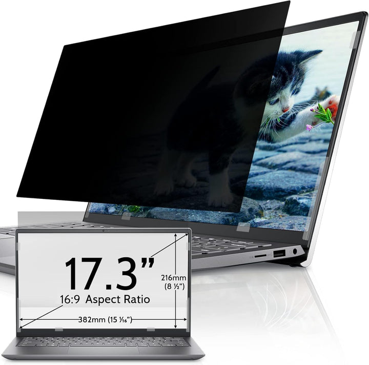 IPROKKO Laptop Sichtschutzfolie 17.3 Zoll, Abnehmbarer Sichtschutz Seitenverhältnis 16:9 Anti Blauli