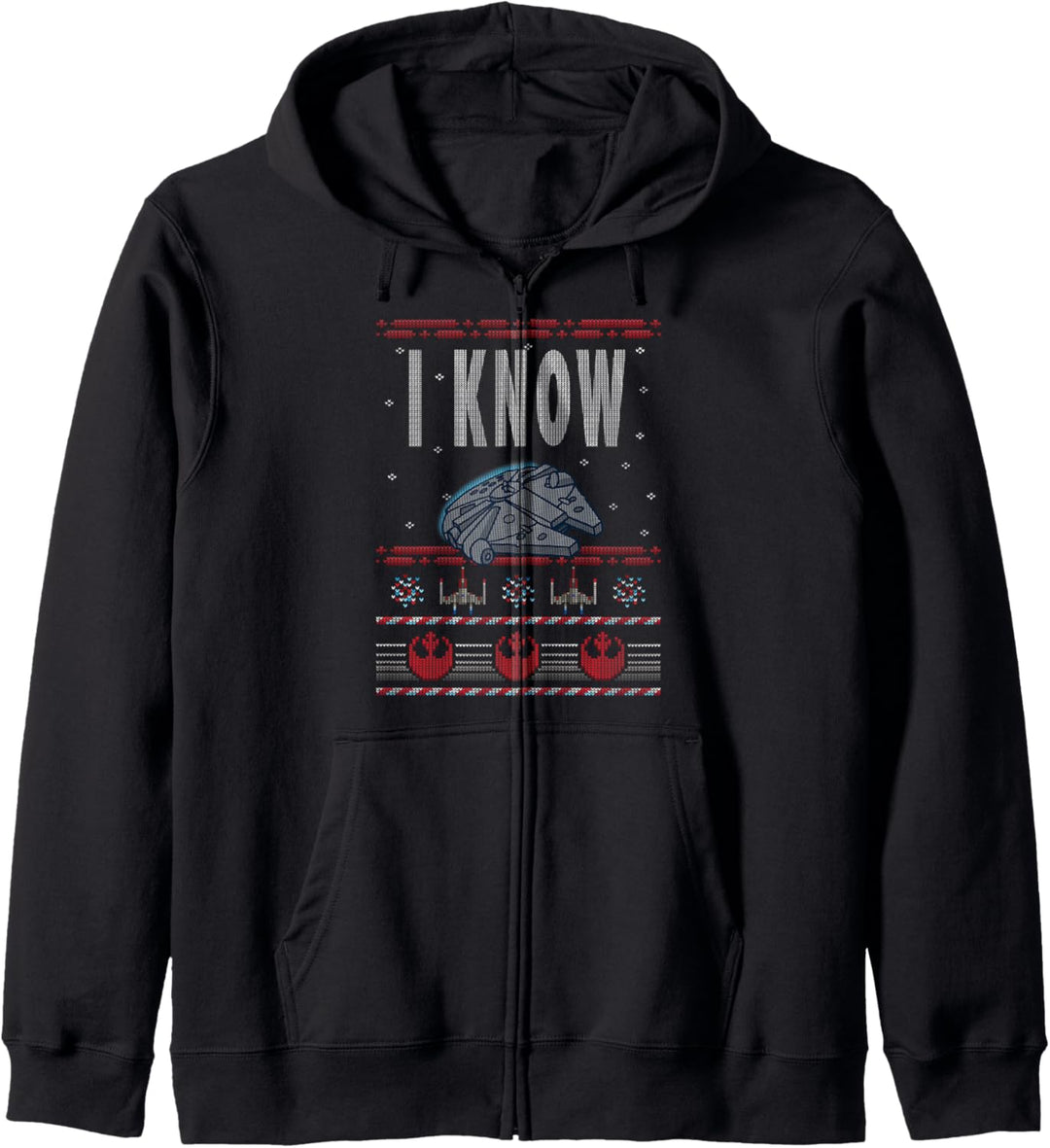 Star Wars Falcon I Know Ugly Christmas Kapuzenjacke