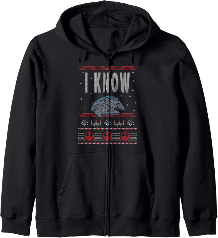 Star Wars Falcon I Know Ugly Christmas Kapuzenjacke