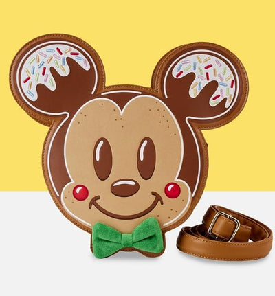 Loungefly Mickey & Minnie Gingerbread Cookie Crossbody Geldbörse | Disney, Braun, Standard, Figurale