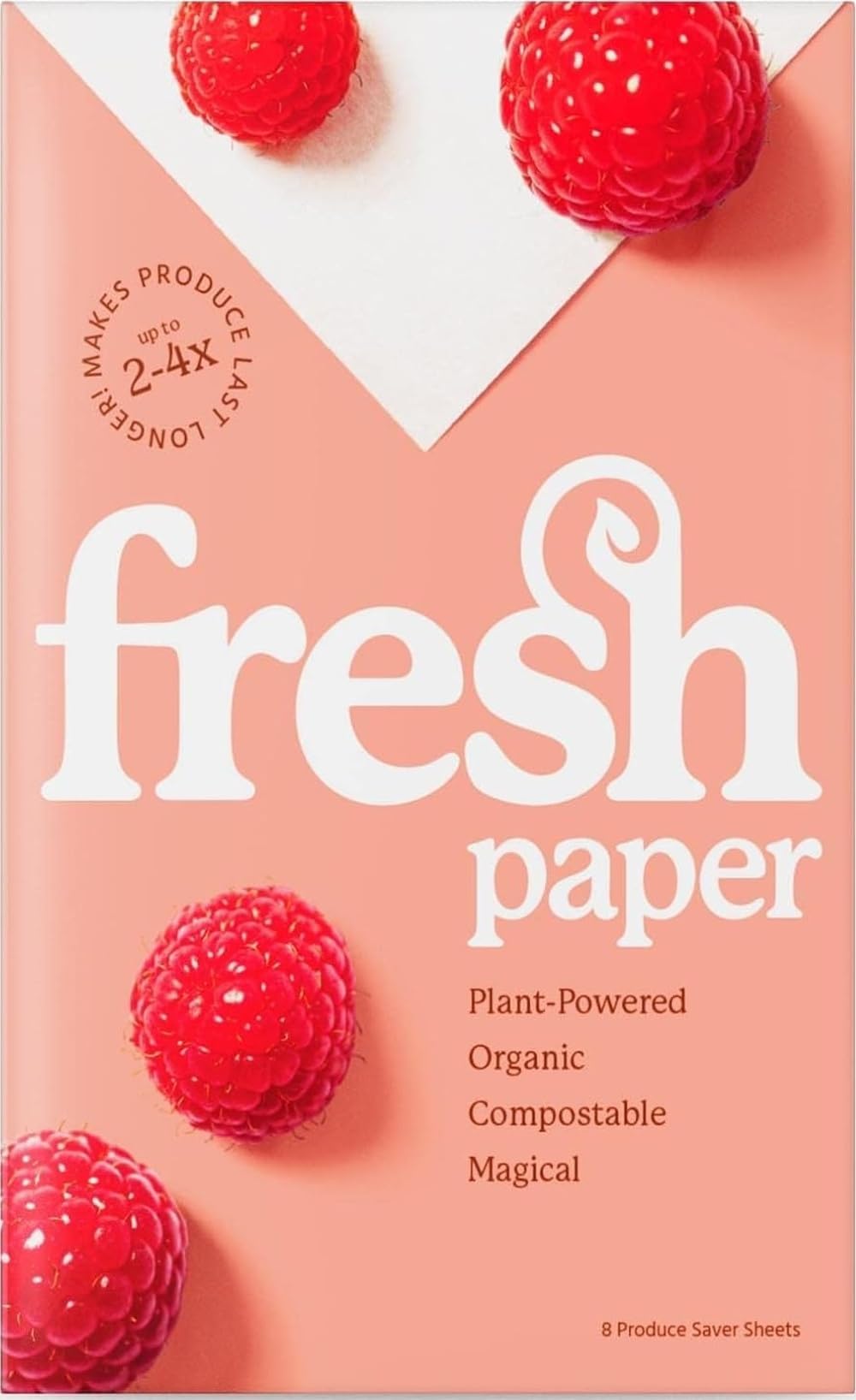FreshPaper Frischeblätter für Obst &amp; Gemüse – 8 Blätter, wiederverwendbar, hält bis zu 4× länger fri