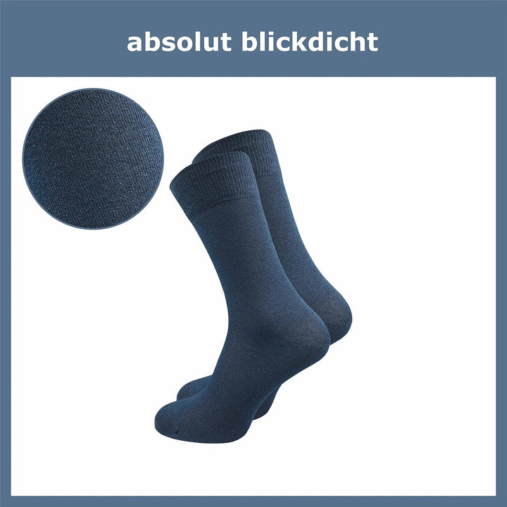 Herren Socken aus 100% Baumwolle | Reine Baumwollsocken im 10er-Set | Freizeitsocken ohne Naht mit v