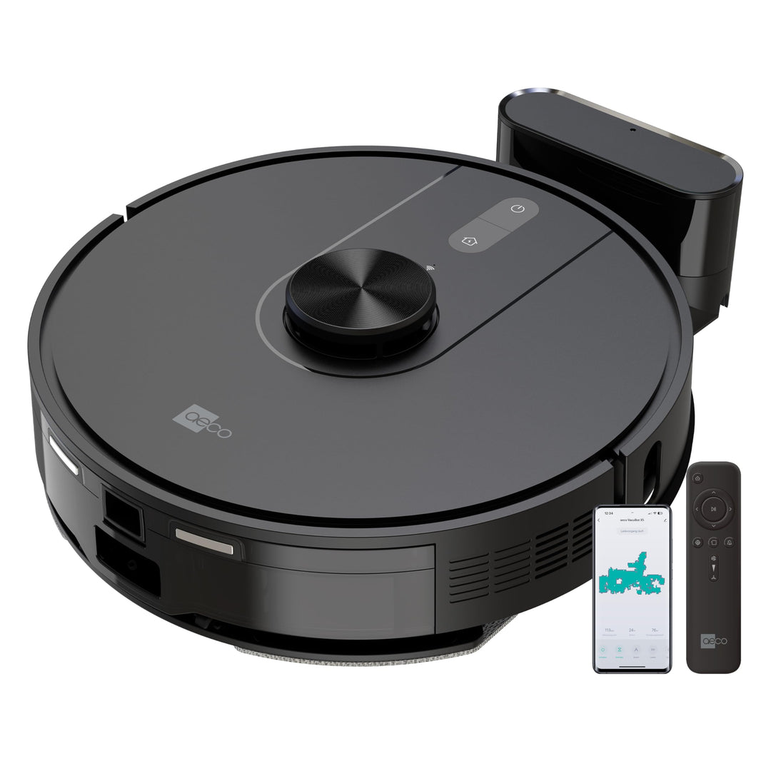 aeco X5 VacuBot Staubsauger-Roboter mit Wischfunktion Saugroboter (5000Pa Saugkraft ideal für Tierha
