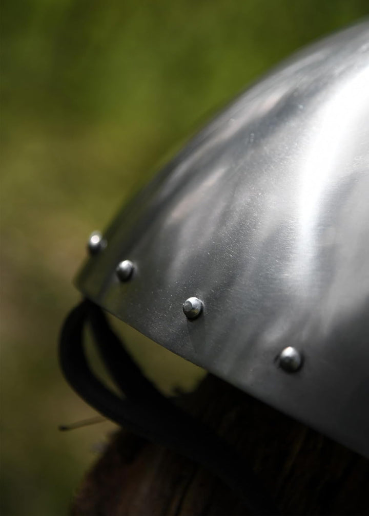 Ulfberth Konischer Nasalhelm | Tschechicher Olmütz Helm | Normannen Helm aus 2 mm Stahl mit verstärk