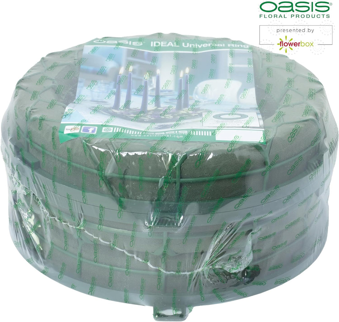 Flowerbox Oasis Steckschaum IDEAL Universal Ring Ø27cm Steckmasse Steckschwamm - 3 Stück