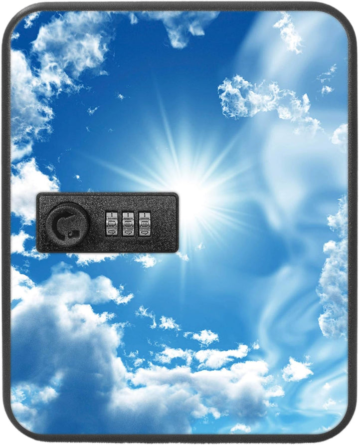 banjado® Burg-Wächter® abschliessbarer Schlüsselkasten mit Motiv Clouds für 20 Schlüssel - Schlüssel