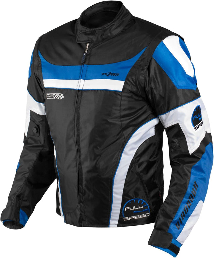 A-pro Motorradjacke für Damen, Nylon, Oxford, Thermoweste, reflektierend S Blau, S Blau