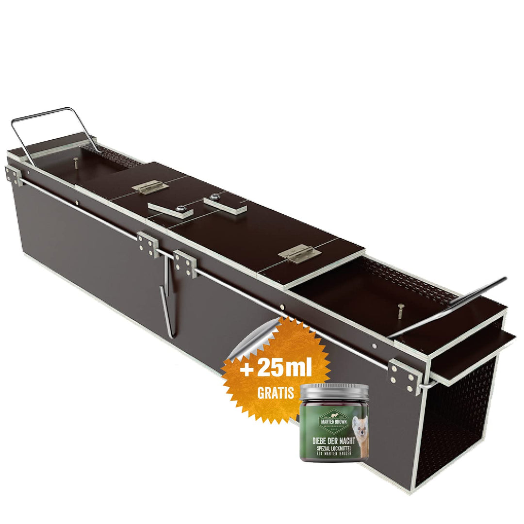 Martenbrown® Katzenfalle Gross 120cm I Dient auch als Waschbärfalle oder Marderfalle I Marder Kasten
