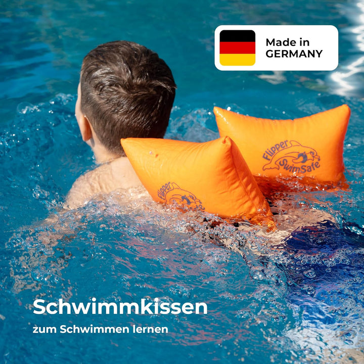 Flipper SwimSafe 1080 - Schwimmkissen für Kleinkinder aus Baumwolle, sichere Schwimmhilfe mit verste