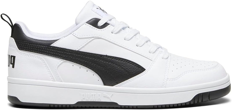 PUMA Herren Rebound V6 Low Leichtathletik-Schuh 47 EU Puma White Puma Black Puma Black, 47 EU Puma W