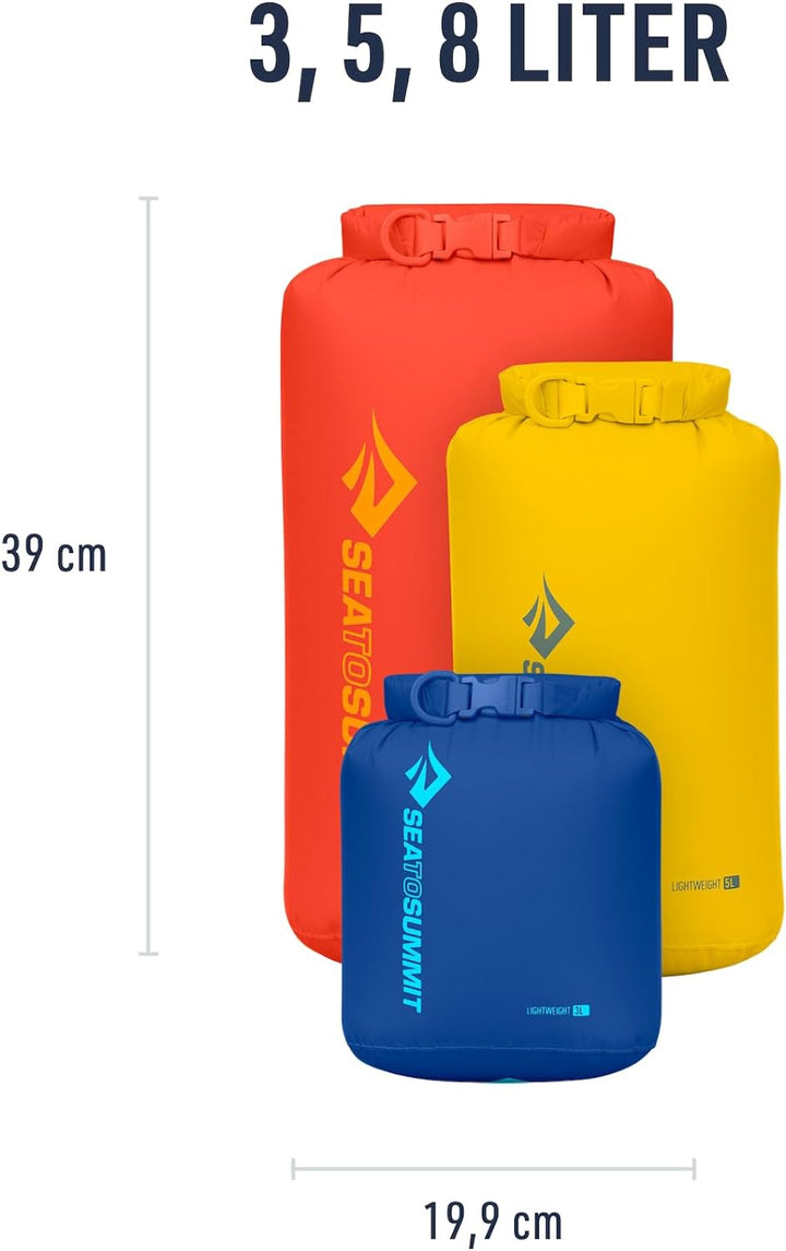 Sea to Summit Lightweight Dry Bag Set 3, 5, 8L Multi - Colour 3 l, 5 l und 8 l, 3 l, 5 l und 8 l