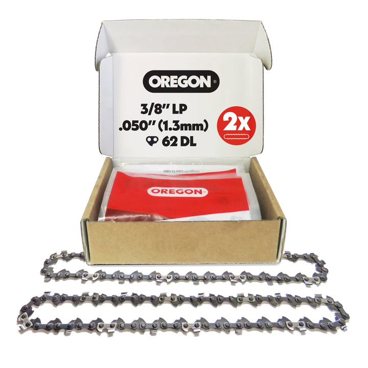 Oregon 2-er Pack Sägekette 3/8 LP Teilung, 0,50 Zoll (1,3 mm) Stärke, für 18 Zoll (45 cm) Führungssc