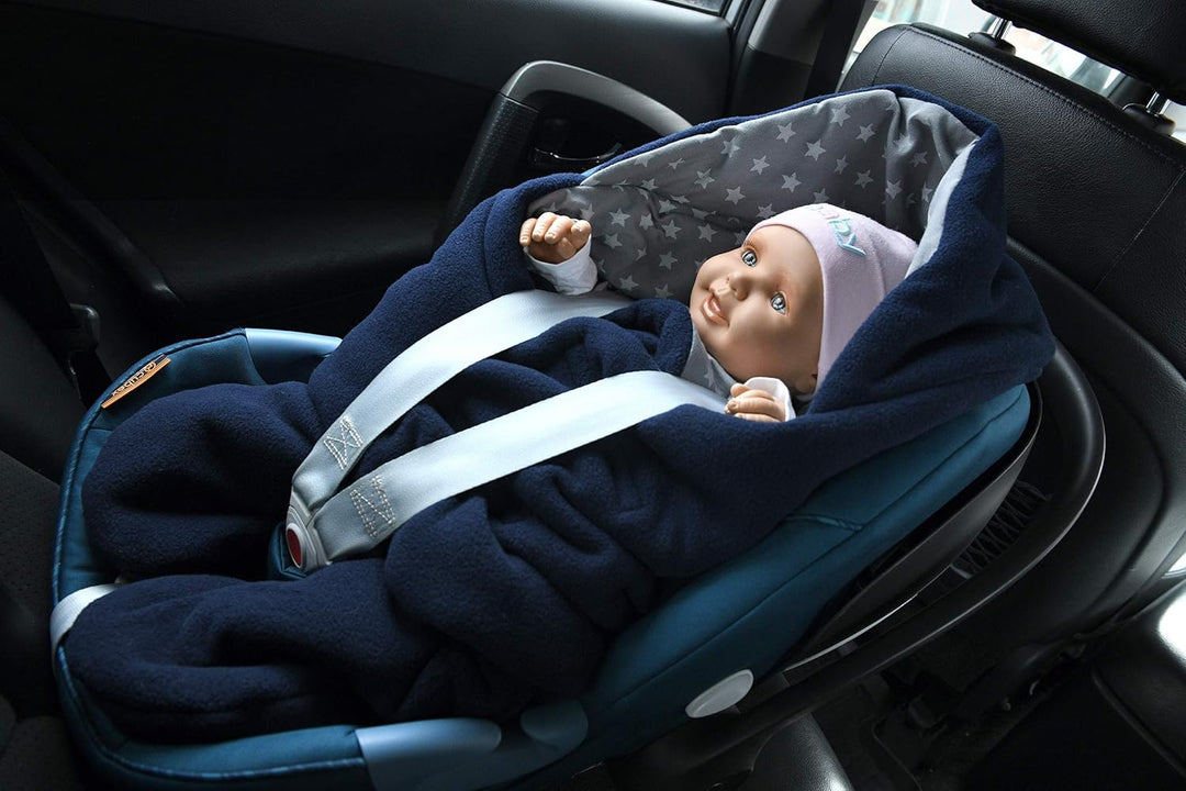 MijaCulture 2 in1 two sided Winter Einschlagdecke Decke Universal für Autositz, für Kinderwagen, Bug