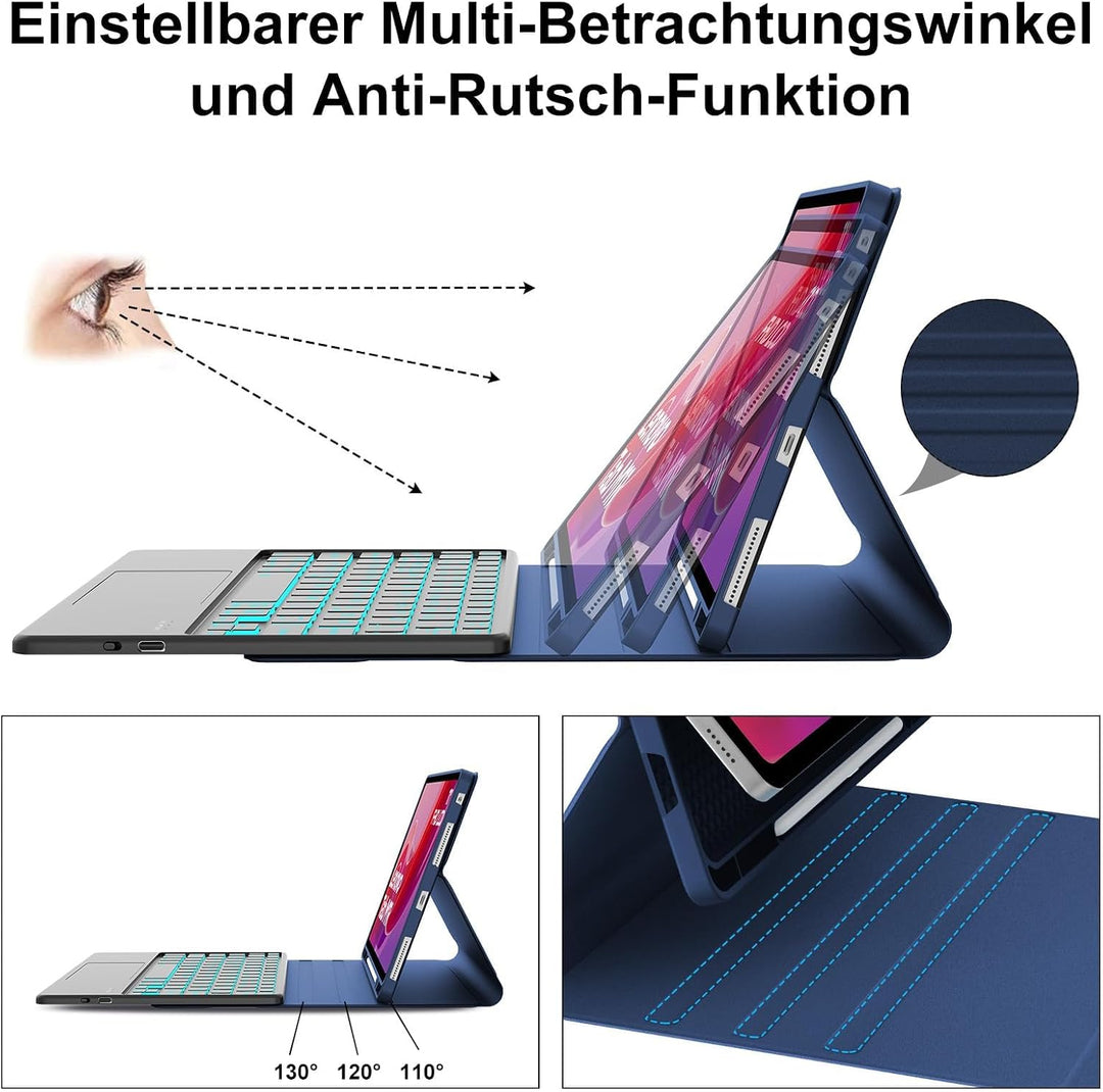WINCHKING Hülle Mit Tastatur Für Lenovo Tab M11 2024, Hülle Tastatur Für Lenovo Tab M11 Tb330 11 Zol