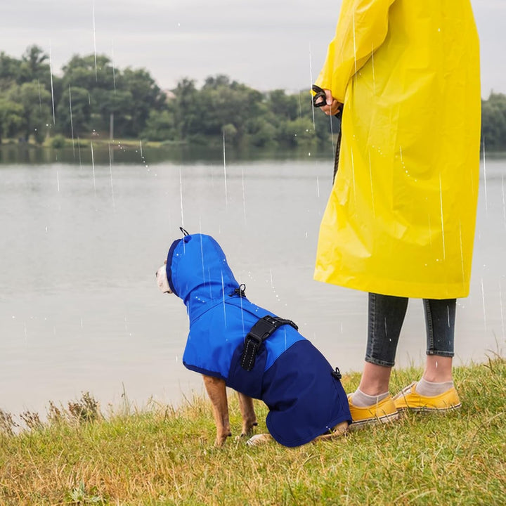 Regenjacke Hund, Wasserdicht Hundejacke Regenjacke Verstellbarer Hunde Regenschutz Hunde-Cape-Regenm