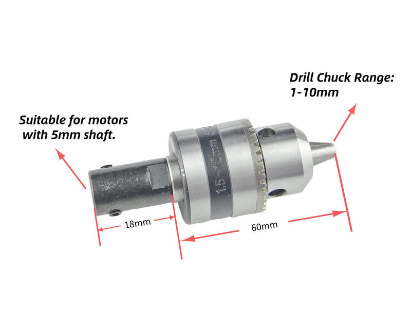 CHANCS Mini-Elektromotor 775 DC 12V/24V mit Bohrfutter und PWM-DC-Motor-Drehzahlregler Bauteil Motor