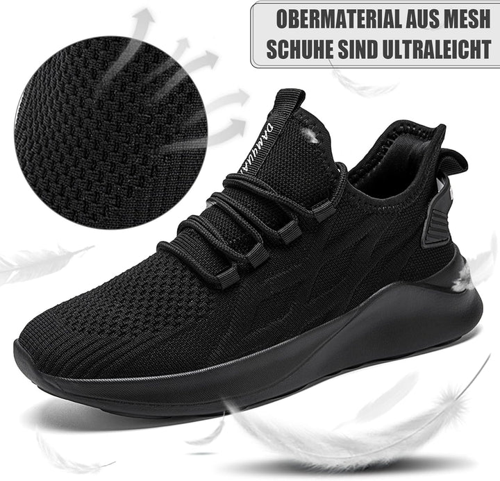 Herren Sportschuhe Laufschuhe Turnschuhe Schuhe Strassenlaufschuhe Tennisschuhe Sneaker 39 EU Schwar