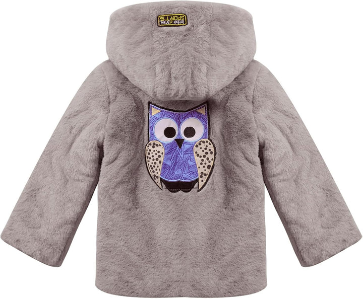 Oyolan Kinder Mädchen Kapuzenjacke Teddybär Fleecejack Winter Outwear Mantel Cartoon Sweatshirt Hood