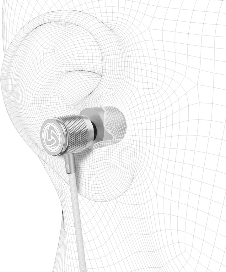 LUDOS Ultra Kopfhörer In Ear Ohrhörer mit Kabel und Mikrofon, Kristallklarer Klang, Ausgewogene Höhe