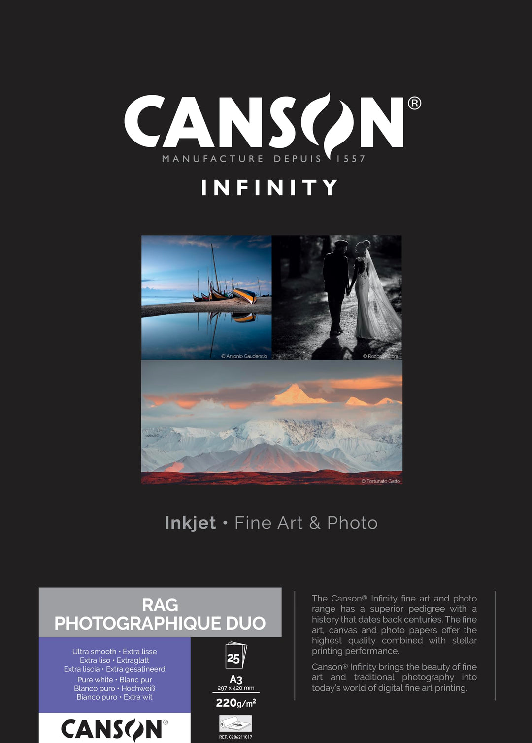 Canson 206211017 Rag Photographique Duo Box, A3, A3
