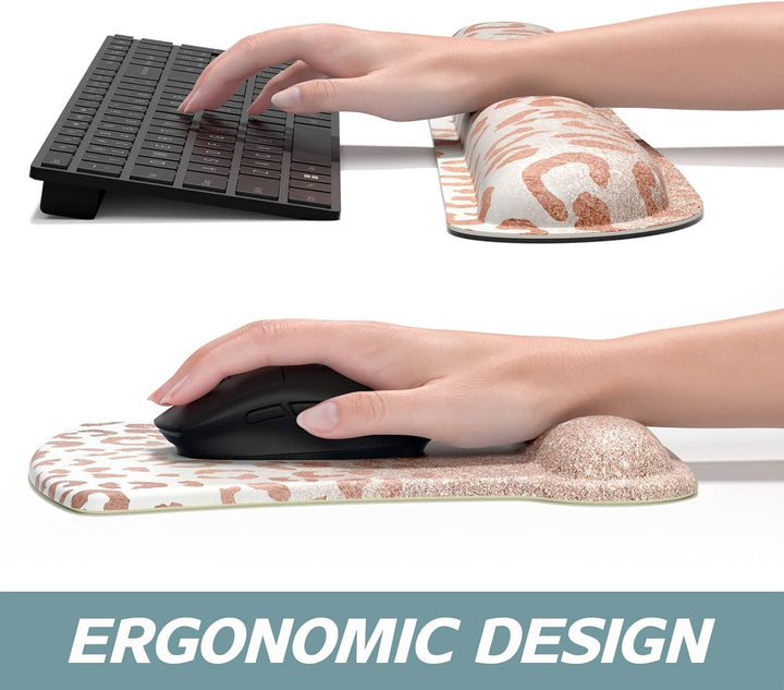 ITNRSIIET Ergonomisches Mauspad mit Handgelenkstütze, Tastatur-Handgelenkauflage, rutschfest, Memory
