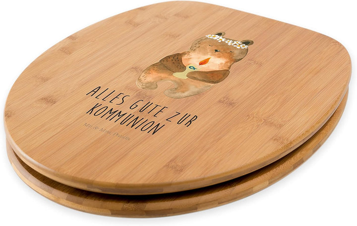 Mr. &amp; Mrs. Panda Motiv WC Sitz Kommunion-Bär - Geschenk, Klodeckel, Klobrille, Teddy, WC-Sitz, Toile