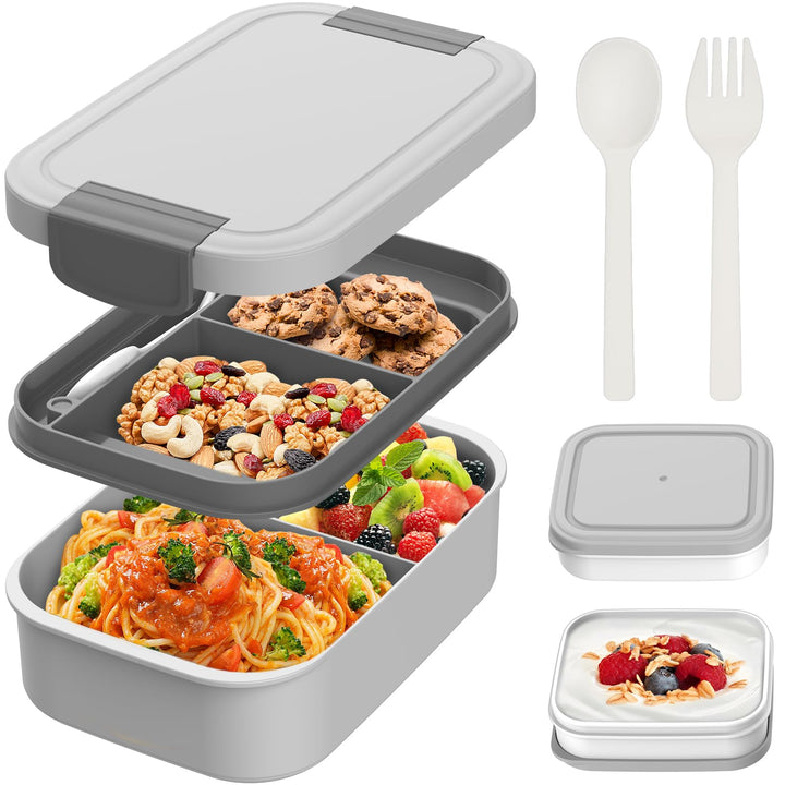 BIBURY Brotdose für Kinder und Erwachsene Mit Fächern, 1960 ML BPA-Frei, Auslaufsicher Lunchbox, Ben