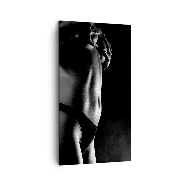 Bilder auf Leinwand Anatomie Frau nackt Leinwandbild mit Rahmen 45x80cm Wandbilder Dekoration Wohnzi