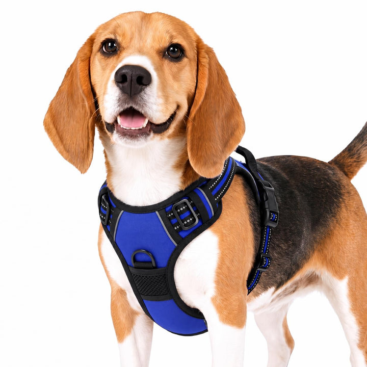 Funfox Hundegeschirr Mittelgrosse Hunde, Anti Zug Brustgeschirr Verstellbares Geschirr Hund, Antizie