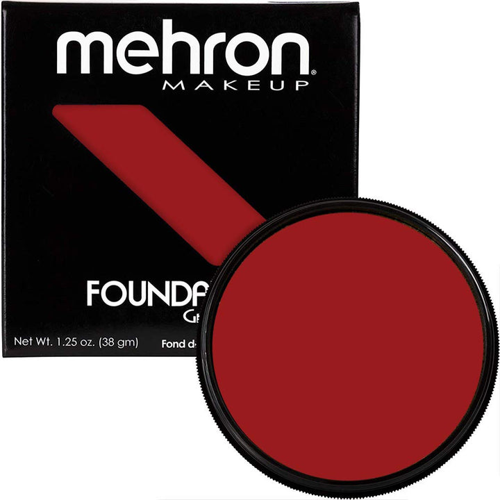Mehron Make-up Foundation Greasepaint | Bühnen-, Gesichts- und Körperfarbe | Red (38 g) rot, rot