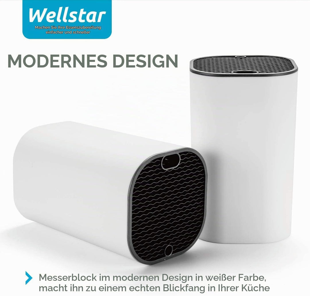 WELLSTAR Messerblock ohne Messer, Unbestückt Universal Messerblock,Sicherer Messerhalter Platzsparen